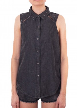 Vans - Πουκάμισο Κοντομάνικο Vans Morocco Woven VN00008HFX51-Black Chambray Γυναικείο