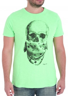 Garage Fifty 5 - Μπλούζα Κοντομάνικη Garage Fifty 5 Skull Print G182-4113-green Ανδρικό