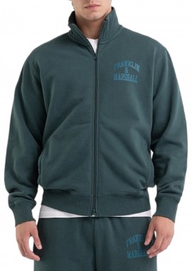 Franklin & Marshall - Ζακέτα Franklin & Marshall Sweatshirt JM5207.000.2004P01-102-BOTTLE GREEN Ανδρικό