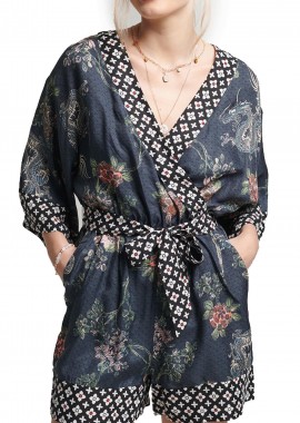 Superdry - Superdry Vintage Kimono Playsuit W8011024A-6WJ Γυναικείο