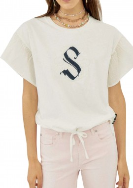 Silvian Heach - Μπλούζα Κοντομάνικη Silvian Heach Brixen PGP22019TS-WHITE SNOW Γυναικείο