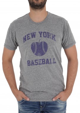 Retro Brand - Μπλούζα Κοντομάνικη Retro Brand New York Baseball RB120RTCO7B-grey Ανδρικό