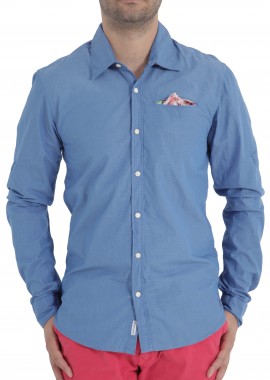 Scotch & Soda - Πουκάμισο Μακρυμάνικο Scotch & Soda Crsipy Poplin 1401-02.20052-B Ανδρικό