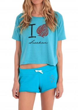 Sneak Aces - Μπλούζα Κοντομάνικη Sneak Aces I love 4039-615-TURQOISE Γυναικείο