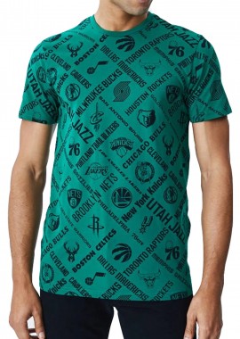 New Era - Μπλούζα Κοντομάνικη New Era NBA Logo All Teams 12195411-KGR Ανδρικό