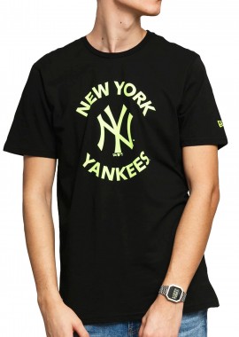 New Era - Μπλούζα Κοντομάνικη New Era New York Yankees Printed 12195421-BLK Ανδρικό