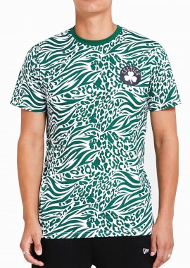 New Era - Μπλούζα Κοντομάνικη New Era Boston Celtics All Over Print 12369812-KGR Ανδρικό