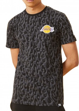 New Era - Μπλούζα Κοντομάνικη New Era Los Angeles Lakers Leopard Print 12893090-030 Ανδρικό