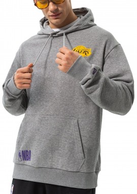New Era - Μπλούζα Μακρυμάνικη New Era Los Angeles Lakers Half Logo Oversized Hoody 60284624-030 Ανδρικό