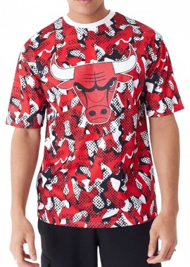New Era - Μπλούζα Κοντομάνικη New Era Nba Team Aop Mesh Os Chi 60435490-600 Ανδρικό