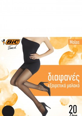 Bic - Καθημερινής Χρήσης Bic Molas Ελαστικό 20Den Μαύρο (Small) 5201313012123-BLACK Γυναικείο