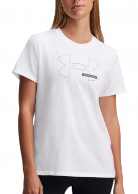 Under Armour - Μπλούζα Κοντομάνικη Under Armour Rival Outline SS 1389719-100 Γυναικείο