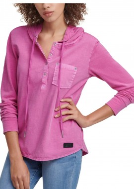 DKNY - Μπλούζα Μακρυμάνικη DKNY Acid Wash E0KFMHNF-POM Γυναικείο