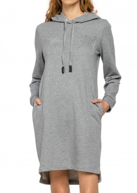 DKNY - Φόρεμα DKNY Dripping Logo Με Κουκούλα E0KMFHLF-V5L Γυναικείο