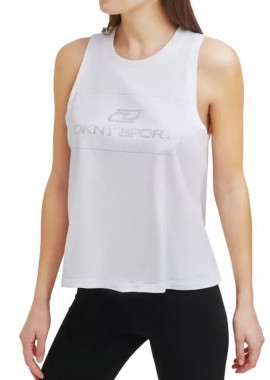 DKNY - Μπλούζα Αμάνικη DKNY Sport Logo Με Στρας DP1T8118-WHT Γυναικείο