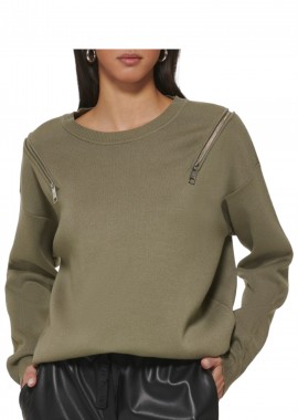 DKNY - Πουλόβερ DKNY Zip Shoulder P3HSAK01-GI6 Γυναικείο