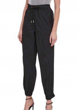 DKNY - Παντελόνι Υφασμάτινο DKNY Με Λάστιχο Στον Αστράγαλο E3KK7RDN-BLK Γυναικείο