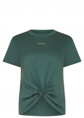 DKNY - Μπλούζα Κοντομάνικη DKNY Sport Με Logo Και Δέσιμο Μπροστά DP4T9994-SPR-SPRUCE Γυναικείο