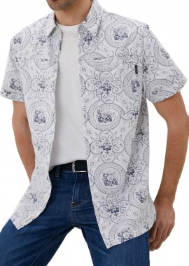 Guess - Πουκάμισο Κοντομάνικο Guess Collins M2GH26WEKQ1-P75B Ανδρικό
