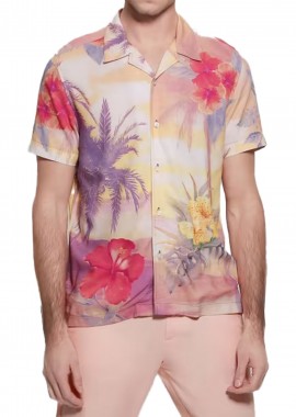 Guess - Πουκάμισο Κοντομάνικο Guess Eco Rayon M3GH42WD4Z2-P31W Ανδρικό