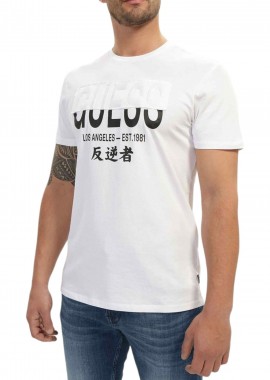 Guess - Μπλούζα Κοντομάνικη Guess Bsc Ges Split Applique M4RI69K9RM1-G011 Ανδρικό