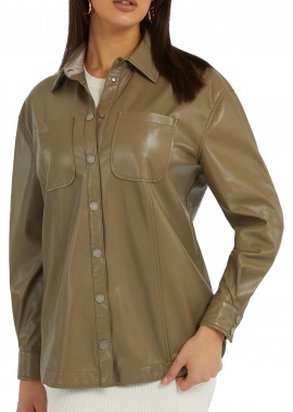 Guess - Πουκάμισο Μακρυμάνικο Guess Carola Faux Leather W3YH57WF8Q0-G8K2 Γυναικείο