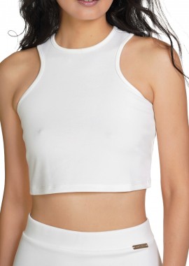 Kendal + Kylie - Top Kendal + Kylie Cross Neck Crop Top KKW3814007-W38108 Γυναικείο