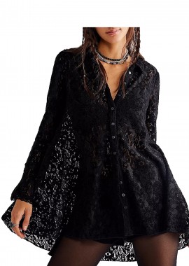 Free People - Πουκάμισο Μακρυμάνικο Free People Heather Tunic OB1539962-black Γυναικείο