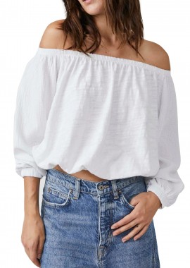 Free People - Top Free People Parfait Bubble OB1626332-PAINTED WHITE Γυναικείο