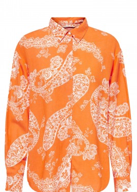 Only - Πουκάμισο Μακρυμάνικο Only Onlbella Linen 15289378-Orange Peel Γυναικείο