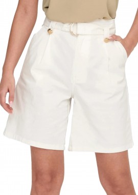 Only - Σορτς Only Onlcath Hw Belt 15291382-Cloud Dancer Γυναικείο