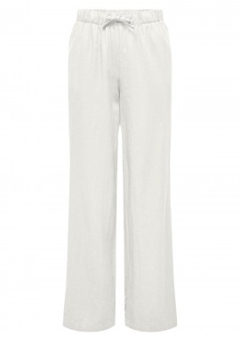 Only - Παντελόνι Υφασμάτινο Only Onlcaro Mw Linen Bl Pull 15291807-Cloud Dancer Γυναικείο