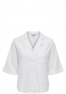 Only - Πουκάμισο Κοντομάνικο Only Onlcaro 15292920-BRIGHT WHITE Γυναικείο