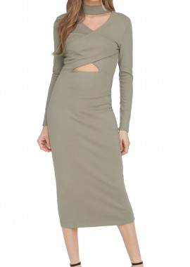 Only - Φόρεμα Only Onlina Cut Box 15302675-Silver Sage Γυναικείο