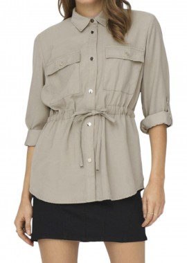 Only - Μπουφάν Only Onlaris Life 4/5 Fem Cargo Cc 15310852-Pure Cashmere Γυναικείο