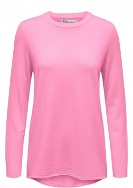 Only - Μπλούζα Μακρυμάνικη Only Onlibi Long Higlow 15311012-Begonia Pink - Melange Γυναικείο