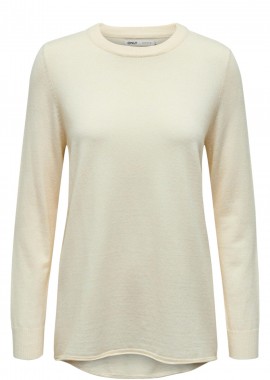 Only - Μπλούζα Μακρυμάνικη Only Onlibi Long Higlow 15311012-Whitecacp Grey - Melange Γυναικείο