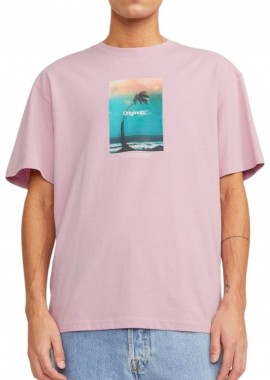 Jack & Jones - Μπλούζα Κοντομάνικη Jack & Jones Jorvesterbro Picture Sn 12250421-Pink Nectar Ανδρικό