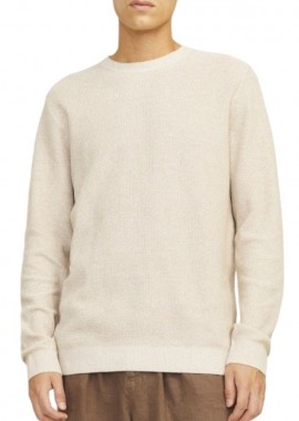 Jack & Jones - Πουλόβερ Jack & Jones Jprcclucas Structure Knit Crew Neck 12259647-Pure Cashmere Ανδρικό