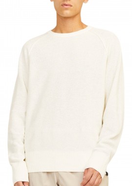 Jack & Jones - Πουλόβερ Jack & Jones Jcomason Knit Crew Neck 12264525-Cloud Dancer Ανδρικό