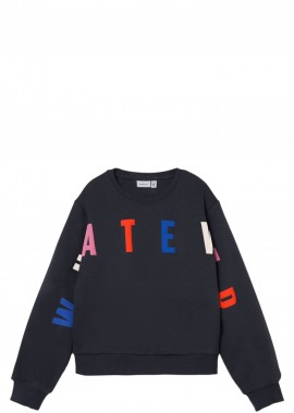 Name It - Μπλούζα Μακρυμάνικη Name It Lijle Shor Loose Sweat 13220479-India Ink Κορίτσι