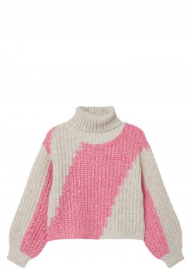 Name It - Πουλόβερ Name It Onina Roll Neck Knit 13221037-Pink Cosmos Κορίτσι