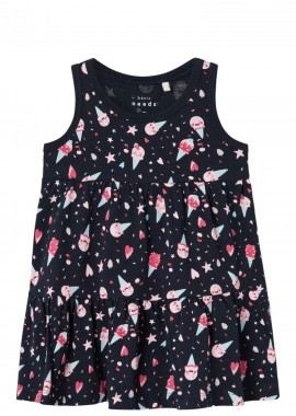 Name It - Φόρεμα Name It Nmfvigga Spencer 13228172-Dark Sapphire-Icecream Κορίτσι