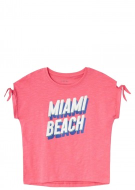 Name It - Μπλούζα Κοντομάνικη Name It Nkfveet 13228191-CAMELIA ROSE - MIAMI BEACH Κορίτσι