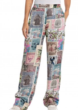 Replay - Παντελόνι Υφασμάτινο Replay All Over Printed W8108 .000.74948-010 Γυναικείο