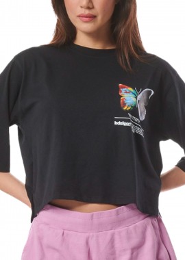 Body Action - Μπλούζα Κοντομάνικη Body Action Relaxed Fit Graphic 051429-01 Γυναικείο