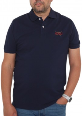 USA POLO CLUB - Μπλούζα Polo USA POLO CLUB Sleeve Polo-Shirt 1002-NAVY Ανδρικό