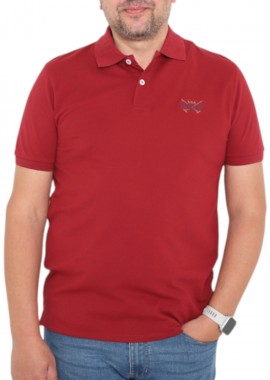 USA POLO CLUB - Μπλούζα Polo USA POLO CLUB Sleeve Polo-Shirt 1002-WINE Ανδρικό
