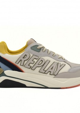REPLAY - REPLAY ΑΝΔΡΙΚΟ SNEAKER GMS6I .003.C0030T 3301 WHITE LT BEIGE