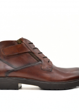 HAWKINS PREMIUM - HAWKINS ΑΝΔΡΙΚΟ ΔΕΡΜΑΤΙΝΟ ΜΠΟΤΑΚΙ OMETTO SA4527 DK TAN